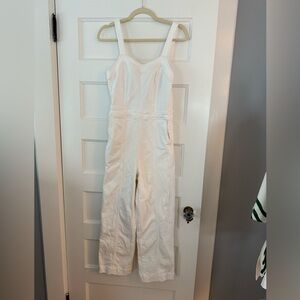 Madewell White Denim Jumpsuit